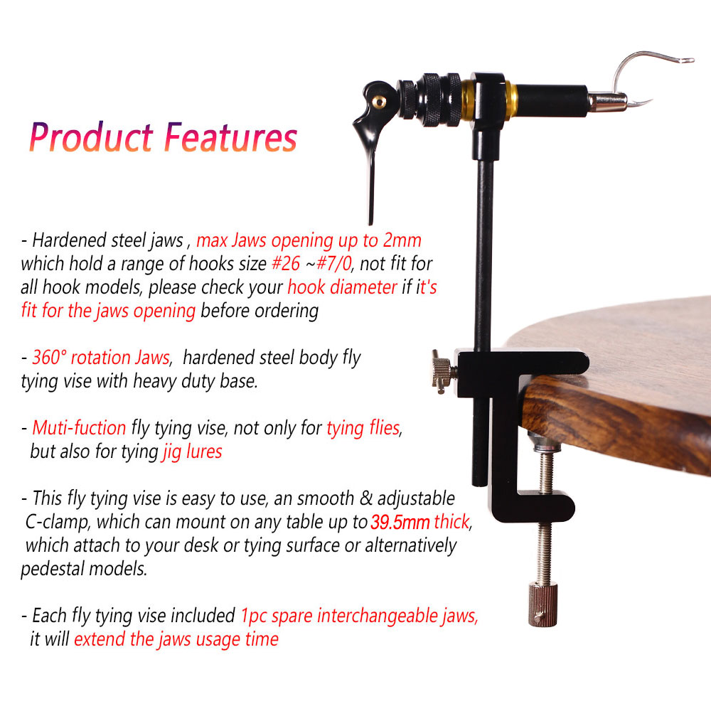 1PC 360° Rotation C-Clamp Fly  - đánh giá và giá Fishing Lure Kit